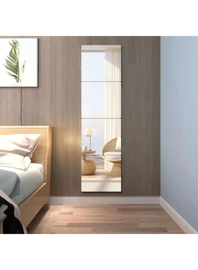 ملصقات مرايا جدارية آمنة للأطفال - عبوة من قطعتين - مرايا خفيفة الوزن وغير قابلة للكسر للأطفال الصغار للاستخدام الزخرفي والتعليمي - Image 3